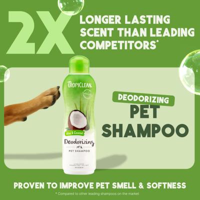 Show full view: TropiClean Deodorizing Aloe & Coconut Dog & Cat Shampoo, 20-fl oz bottle slide 3 of 10