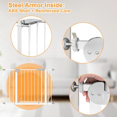 Show full view: Yafylly Wide Indoor Dog Gate, White slide 5 of 8