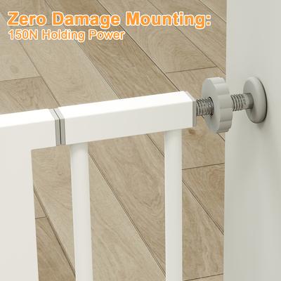 Show full view: Yafylly Wide Indoor Dog Gate, White slide 4 of 8