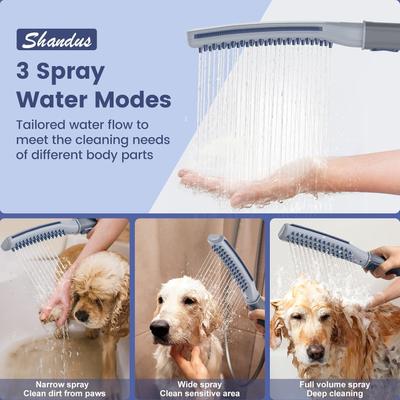 Show full view: Shandus Indoor/Outdoor Dog Shower Attachment, Grey slide 3 of 8