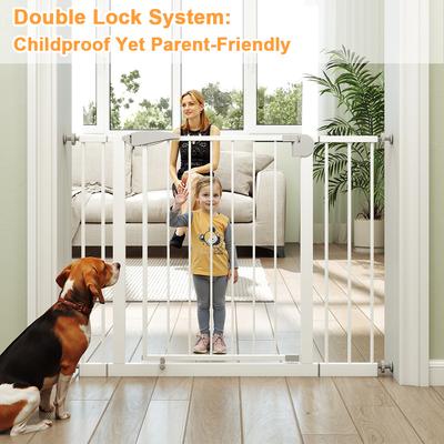 Show full view: Yafylly Wide Indoor Dog Gate, White slide 3 of 8