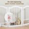 Show in main carousel: Yafylly Foldable Wood 4 Panel Freestanding Dog Gate, White slide 2 of 7