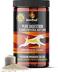Best Paw Nutrition Pure Digestion Probiotic, Prebiotic & Digestive Enzyme Powder for Dog & Cat Supplement, 16.26-oz bottle