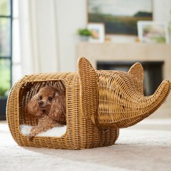 Frisco Elephant Wicker Dog & Cat Bed