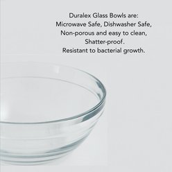 Hiddin Clear Glass Double Dog Bowl, 4 cup slide 2 of 6