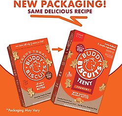 Buddy Biscuits Teeny Treats with Peanut Butter Oven Baked Dog Treats, 8-oz box slide 2 of 9