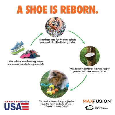 Show full view: Arlee Home & Pet Max Fusion Made with Nike Grind Meteor Ball Dog Toy, Small slide 10 of 11