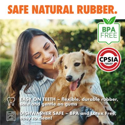 Show full view: Arlee Home & Pet Max Fusion Nike Grind Dumbbell Treat Dispensing Dog Toy, Yellow, Large slide 6 of 10