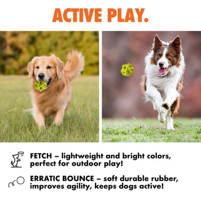 Show full view: Arlee Home & Pet Max Fusion Made with Nike Grind Helix Dog Ball Toy, Green, Medium slide 4 of 10