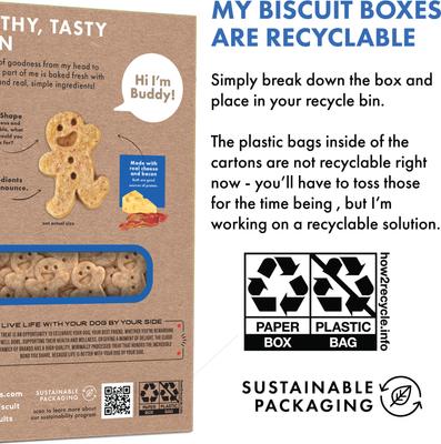 Show full view: Buddy Biscuits Teeny Treats with Bacon & Cheese Dog Treats, 8-oz box slide 6 of 11