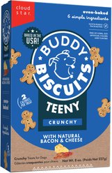 Buddy Biscuits Teeny Treats with Bacon & Cheese Dog Treats, 8-oz box