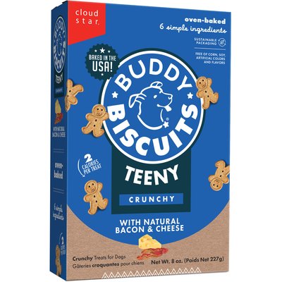 Buddy Biscuits Cloud Star Buddy Biscuits Bacon & Cheese Dog Treats, 8-oz box