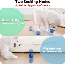 YVE LIFE Automatic Durable Bouncing & Vibrating Interactive Ball Dog Toy with USB Rechargeable, Blue, Medium slide 2 of 8