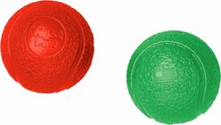 West Paw Limited Edition Boundr Tough Dog Ball Chew Toy, Cardinal/Clover, Small, 2 count