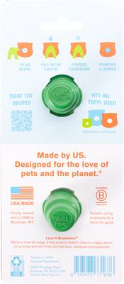 Show full view: West Paw Limited Edition Toppl Stopper Dog Treat Dispenser Toy Accessory, Clover slide 3 of 4