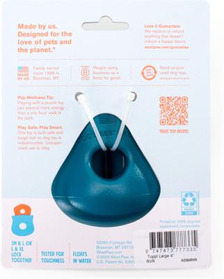 Show full view: West Paw Limited Edition Toppl Dog Toy, River, Large slide 5 of 6