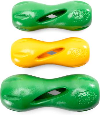 Show full view: West Paw Limited Edition Qwizl Dog Toy, Sunflower, Small slide 5 of 7