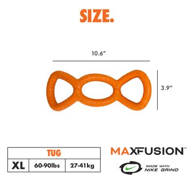 Show full view: Arlee Home & Pet Max Fusion Made with Nike Grind Tug Dog Toy, Orange slide 7 of 10