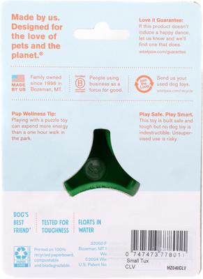 Show full view: West Paw Limited Edition Tux Dog Toy, Clover, Small slide 5 of 6