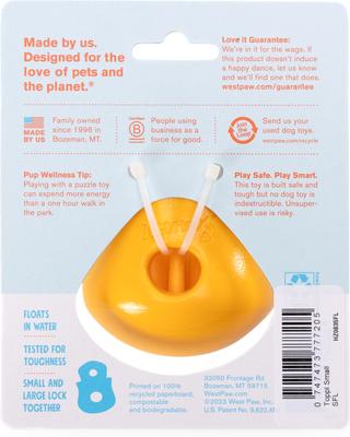 Show full view: West Paw Limited Edition Toppl Dog Toy, Sunflower, Small slide 5 of 8
