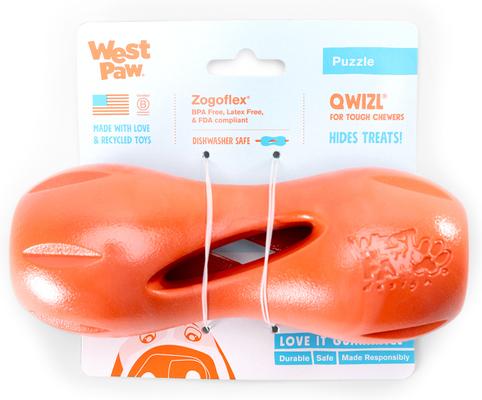 Show full view: West Paw Limited Edition Qwizl Dog Toy, Cardinal, Large slide 3 of 8
