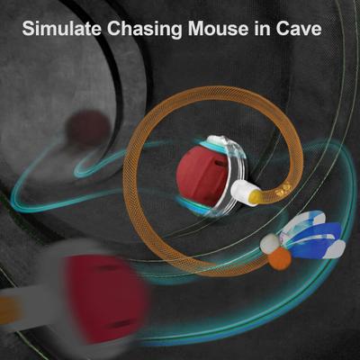 Show full view: YVE LIFE Indoor Motion Activated Boredom Relief Interactive Fast Rolling Ball Enrichment Tunnel Kitten & Cat Toy, Black, Medium slide 2 of 7