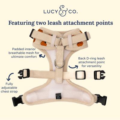 Show full view: Lucy & Co. Oh My Gourd No-Pull Dog Harness, X-Small: 12 to 15-in chest slide 4 of 6