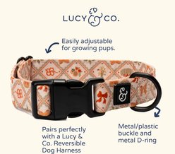 Lucy & Co. Cozy Cottage Dog Collar, Large: 16 to 26-in neck, 1.5-in wide slide 2 of 4