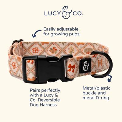 Show full view: Lucy & Co. Cozy Cottage Dog Collar, Large: 16 to 26-in neck, 1.5-in wide slide 3 of 4