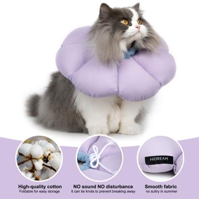 Show full view: H HIDREAM Cat Cone Recovery Collar, Purple, Small slide 3 of 10