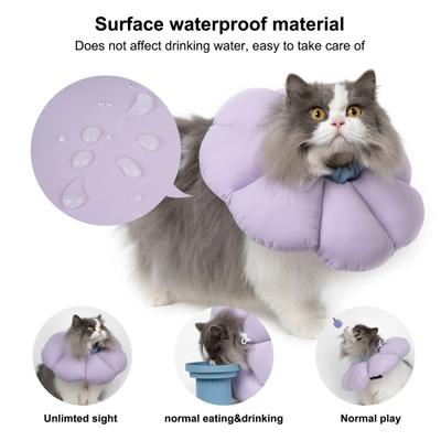 Show full view: H HIDREAM Cat Cone Recovery Collar, Purple, Small slide 8 of 10