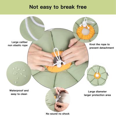 Show full view: H HIDREAM Cat Cone Recovery Collar, Green, Small slide 4 of 9