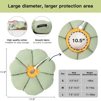 Show full view: H HIDREAM Cat Cone Recovery Collar, Green, Medium slide 6 of 9