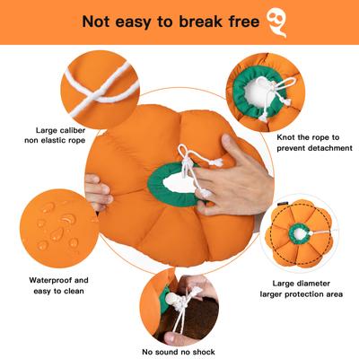 Show full view: H HIDREAM Cat Cone Recovery Collar, Orange, Small slide 4 of 8