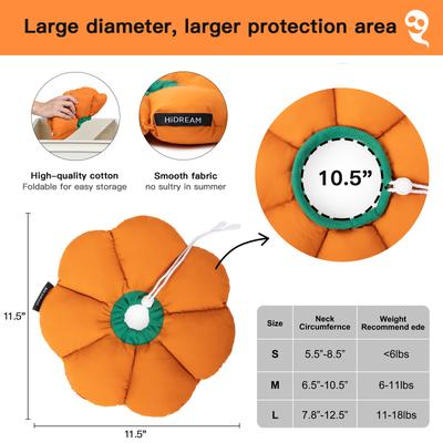 Show full view: H HIDREAM Cat Cone Recovery Collar, Orange, Medium slide 7 of 8