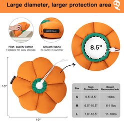 H HIDREAM Cat Cone Recovery Collar, Orange, Small slide 2 of 6