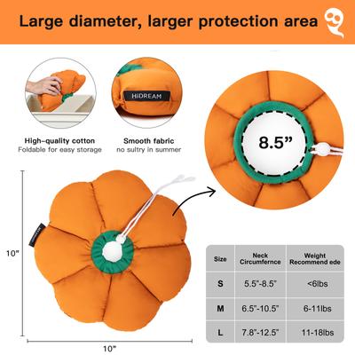 Show full view: H HIDREAM Cat Cone Recovery Collar, Orange, Small slide 7 of 8