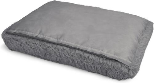 Show full view: Sherry Kline Pet Collection Shaggy Fur Rectangle Pillow Dog Bed, 26-in, Dark Grey slide 3 of 5