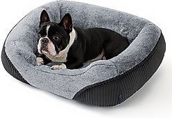 Bedsure Square Bolster Dog Bed, Grey, Medium Plus