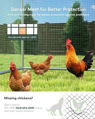 Show full view: Xbrigh Metal Spire Shaped Coop Walk-in Poultry Cage with Waterproof & Anti-Ultraviolet Cover, Silver, 11.8 x 8.9 x 6.6-in slide 5 of 6