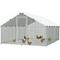 Show in main carousel: Xbrigh Metal Spire Shaped Coop Walk-in Poultry Cage with Waterproof & Anti-Ultraviolet Cover, Silver, 11.8 x 8.9 x 6.6-in slide 1 of 6