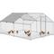 Show in main carousel: Xbrigh Metal Coop Walk-in Spire Roof Poultry Cage with Waterproof & UV-Resistant Cover, Silver, 13.2 x 10 x 6.4-in slide 1 of 6