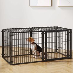 Xbrigh HIWOKK Dog Crate, Black, 48 x 23.6 x 23.6-in