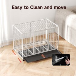 Xbrigh Minimalist Wire Pet Cage for Small & Medium Dogs, White slide 2 of 5