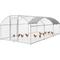 Show in main carousel: Xbrigh Metal Coop Walk-in Dome Roof Poultry Cage with Waterproof & UV-Resistant Cover, Silver, 19.7 x 10 x 6.4-in slide 1 of 7