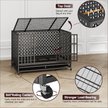 Show in main carousel: Xbrigh HIWOKK Heavy Duty Indestructible Steel Escape Proof Dog Crate, Black, Large slide 2 of 5