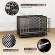 Show in main carousel: Xbrigh HIWOKK Heavy Duty Indestructible Steel Escape Proof Dog Crate, Black, Large slide 3 of 5