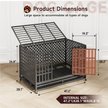 Show in main carousel: Xbrigh HIWOKK Heavy Duty Indestructible Steel Escape Proof Dog Crate, Black, Large slide 4 of 5