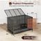 Show in main carousel: Xbrigh HIWOKK Heavy Duty Indestructible Steel Escape Proof Dog Crate, Black, Large slide 4 of 6