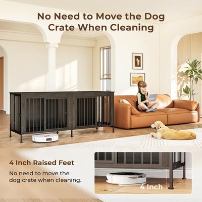 Show full view: Xbrigh Cage for 2 Dogs, Black, Medium: 63-in slide 4 of 7